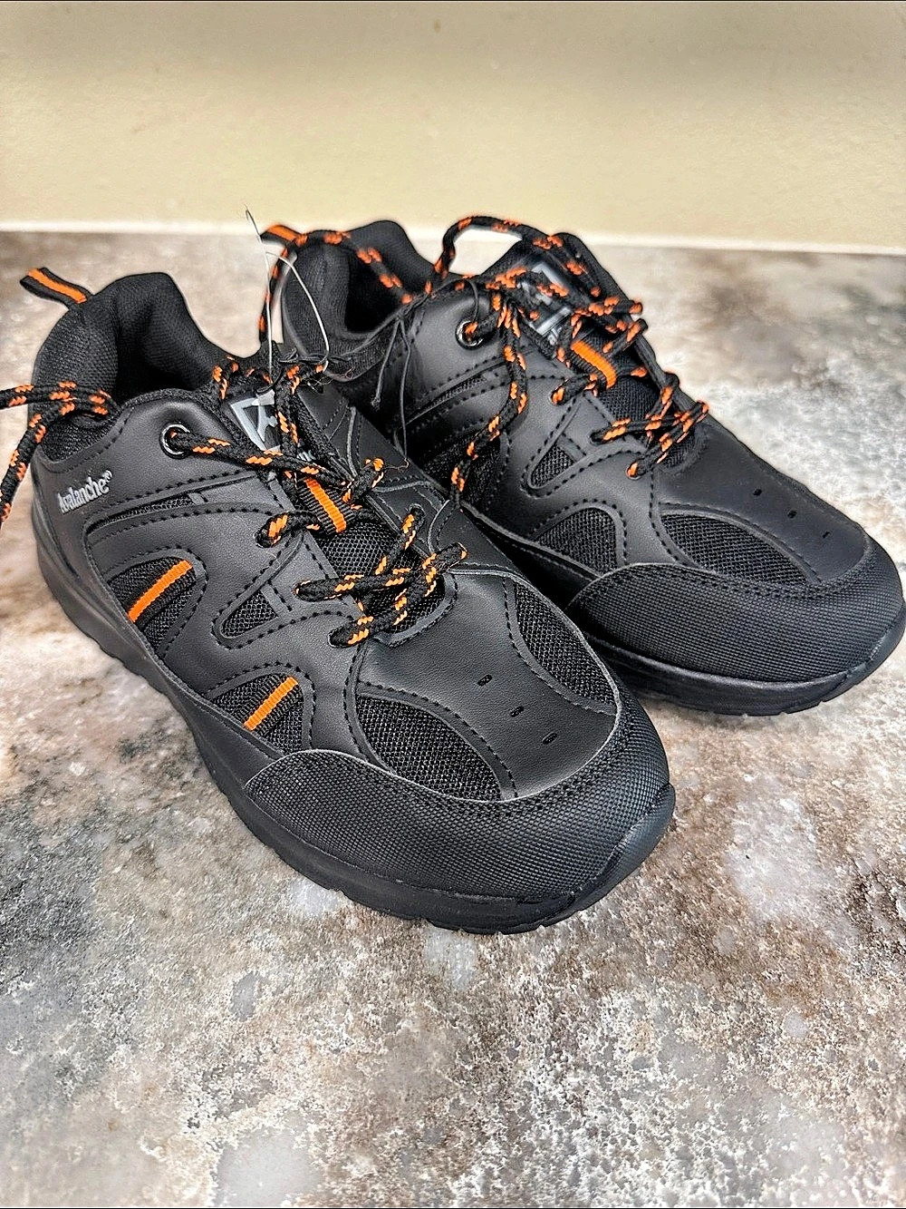 Avalanche  Black & Orange Athletic Shoes New